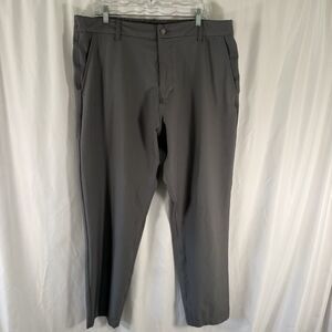 Andrew Marc New York Tech Pants Men's 40x32 Grey Flat Front Zip Pocket